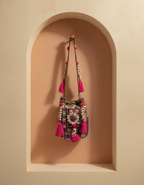 Shell Tassel Handcrafted Bucket Bag — Mulberry Bloom (Medium)