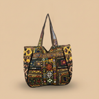 Shell Tassel Handcrafted Oversized Tote Bag — Amber Horizon