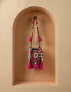 Shell Tassel Handcrafted Bucket Bag — Chestnut Bloom (Medium)