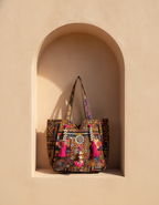 Shell Tassel Handcrafted Oversized Tote Bag — Saffron Caravan