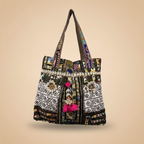 Shell Tassel Handcrafted Tote Bag — Ochre Haveli