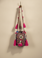 Shell Tassel Handcrafted Bucket Bag — Henna Heirloom (Medium)