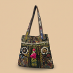 Shell Tassel Handcrafted Tote Bag — Emerald Darbar