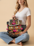 Shell Tassel Handcrafted Backpack — Marigold Compass