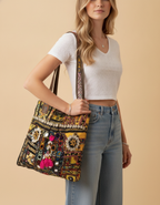 Shell Tassel Handcrafted Tote Bag — Turmeric Mehrab