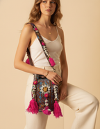 Shell Tassel Handcrafted Bucket Bag — Fawn Bloom (Medium)
