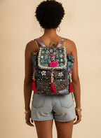 Shell Tassel Handcrafted Backpack — Peacock Trail