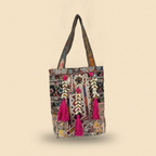 Shell Tassel Handcrafted Tote Bag — Sandstone Fringe