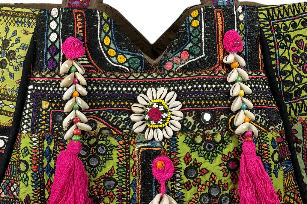 Shell Tassel Handcrafted Oversized Tote Bag — Fern Crossing