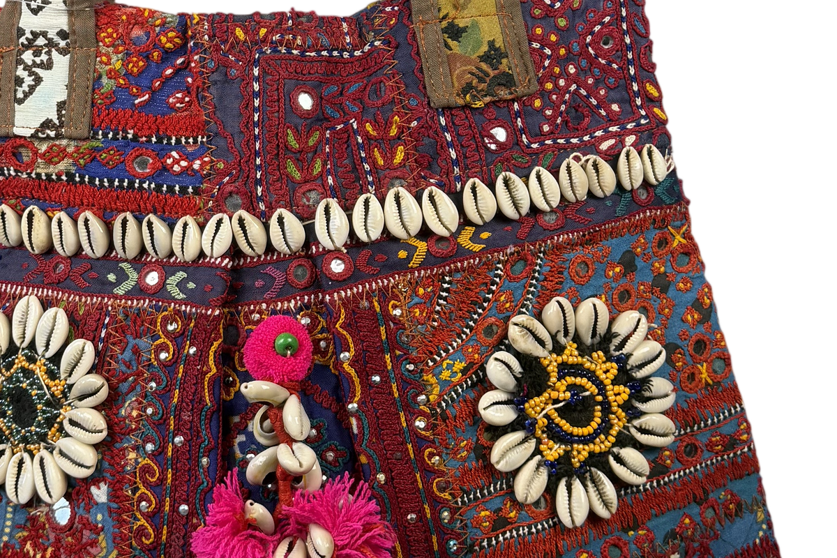 Shell Tassel Handcrafted Tote Bag — Garnet Haveli
