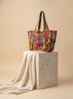 Shell Tassel Handcrafted Oversized Tote Bag — Saffron Traverse