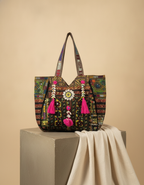 Shell Tassel Handcrafted Oversized Tote Bag — Cypress Passage