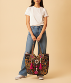 Shell Tassel Handcrafted Oversized Tote Bag — Chestnut Expedition