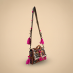 Shell Tassel Handcrafted Crossbody Bag — Gulabi Leher (Mini)