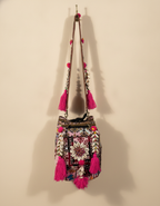 Shell Tassel Handcrafted Bucket Bag — Mulberry Bloom (Medium)