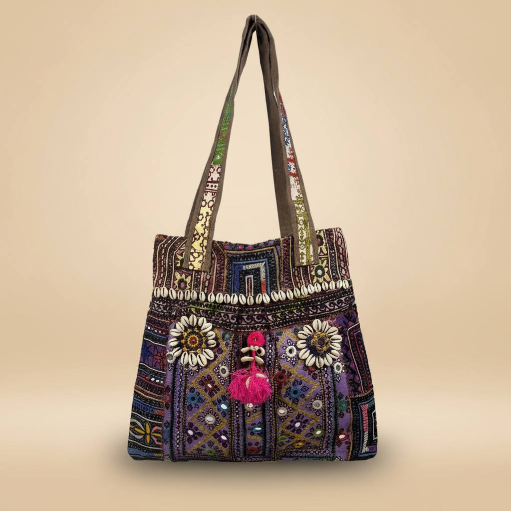 Shell Tassel Handcrafted Tote Bag — Mahogany Mahal