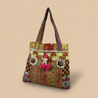 Shell Tassel Handcrafted Tote Bag — Sage Toran
