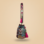 Shell Tassel Handcrafted Bucket Bag — Peacock Prism (Medium)