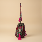 Shell Tassel Handcrafted Bucket Bag — Cocoa Bloom (Medium)