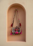 Shell Tassel Handcrafted Crossbody Bag — Laal Dori (Mini)