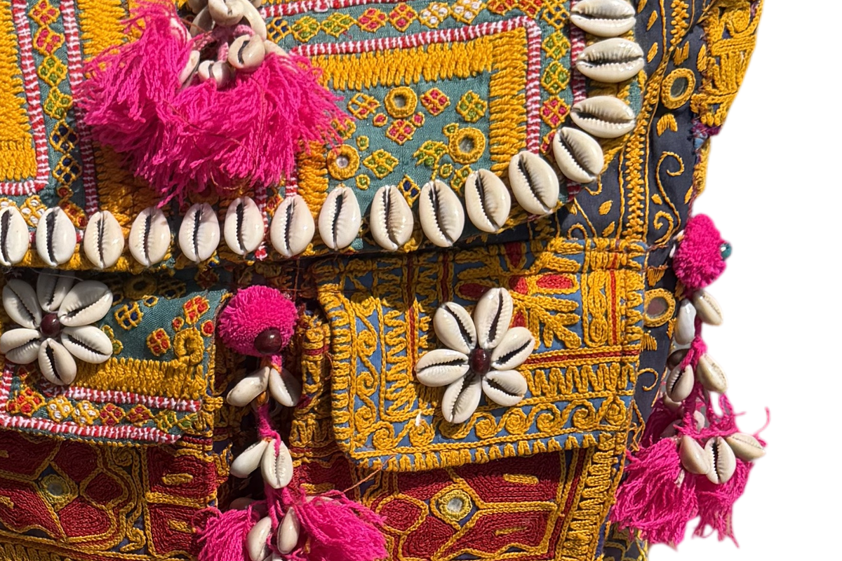Shell Tassel Handcrafted Backpack — Saffron Trail