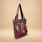 Shell Tassel Handcrafted Tote Bag — Mahogany Fringe