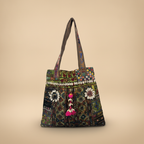Shell Tassel Handcrafted Tote Bag — Olive Darbar