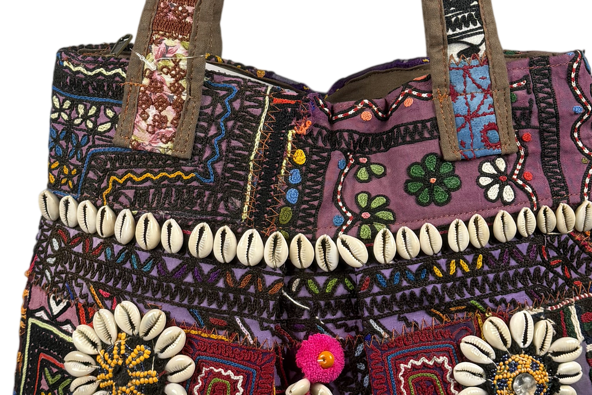 Shell Tassel Handcrafted Tote Bag — Rosewood Chhatri