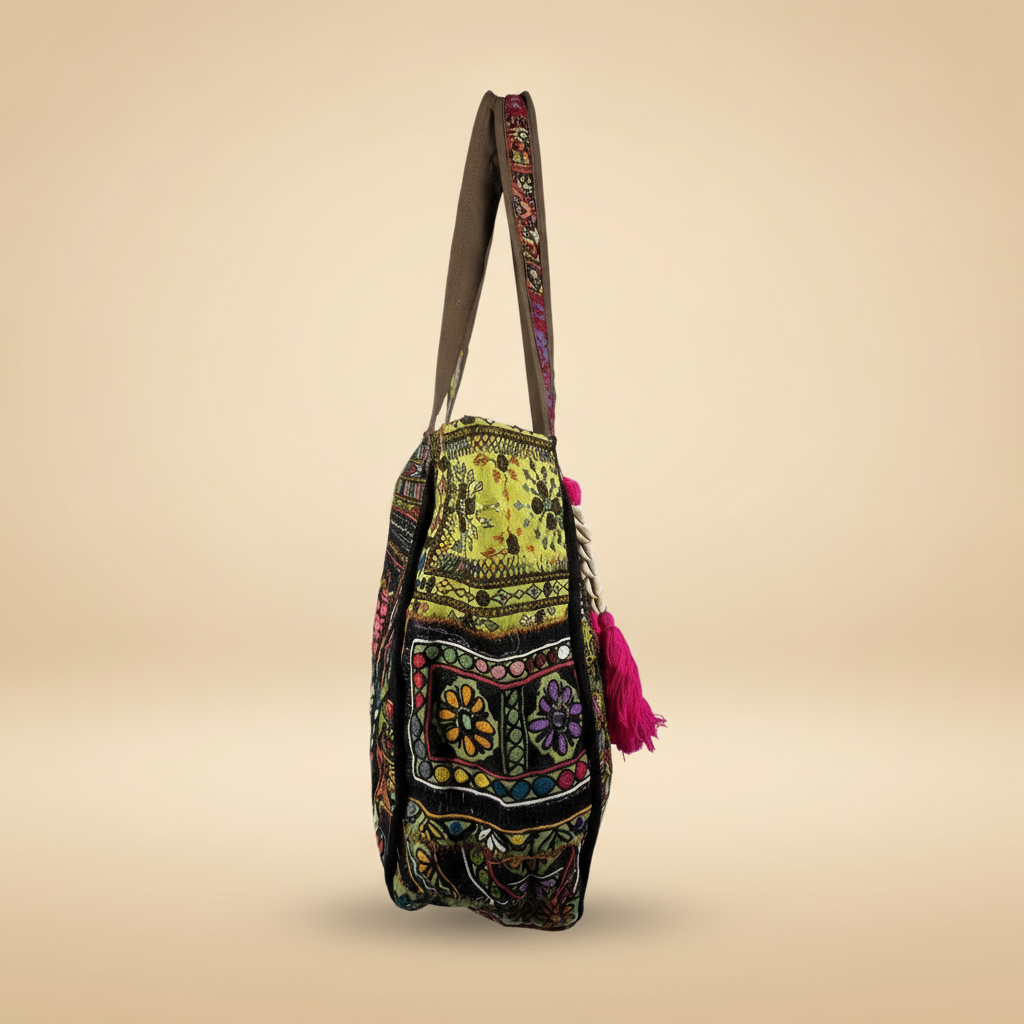 Shell Tassel Handcrafted Oversized Tote Bag — Fern Crossing