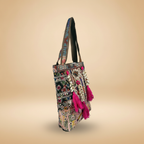 Shell Tassel Handcrafted Tote Bag — Sandstone Fringe