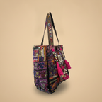 Shell Tassel Handcrafted Oversized Tote Bag — Mocha Meridian