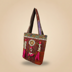 Shell Tassel Handcrafted Tote Bag — Twilight Mosaic