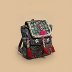 Shell Tassel Handcrafted Backpack — Peacock Trail