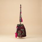 Shell Tassel Handcrafted Bucket Bag — Cocoa Bloom (Medium)