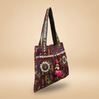 Shell Tassel Handcrafted Tote Bag — Amethyst Darbar