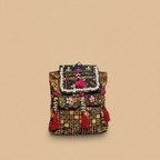 Shell Tassel Handcrafted Backpack — Onyx Compass