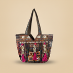 Shell Tassel Handcrafted Tote Bag — Ruby Mosaic