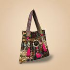 Shell Tassel Handcrafted Tote Bag — Marigold Rajwada