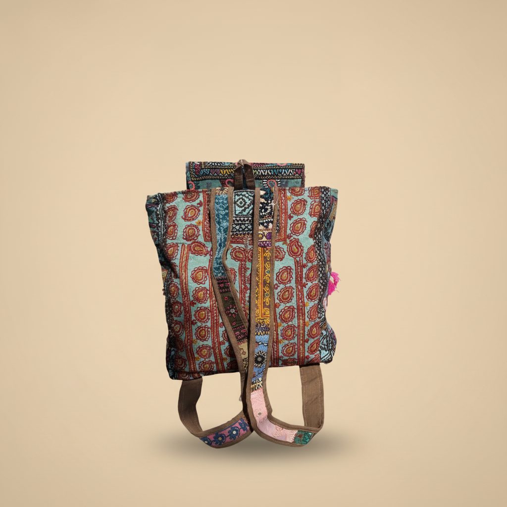 Shell Tassel Handcrafted Backpack — Indigo Passage