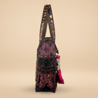Shell Tassel Handcrafted Tote Bag — Ebony Tapestry