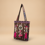 Shell Tassel Handcrafted Tote Bag — Mahogany Fringe
