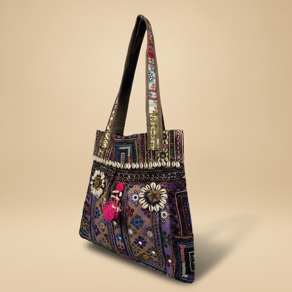 Shell Tassel Handcrafted Tote Bag — Mahogany Mahal