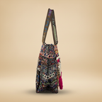Shell Tassel Handcrafted Tote Bag — Slate Tapestry