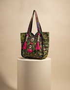 Shell Tassel Handcrafted Oversized Tote Bag — Fern Crossing