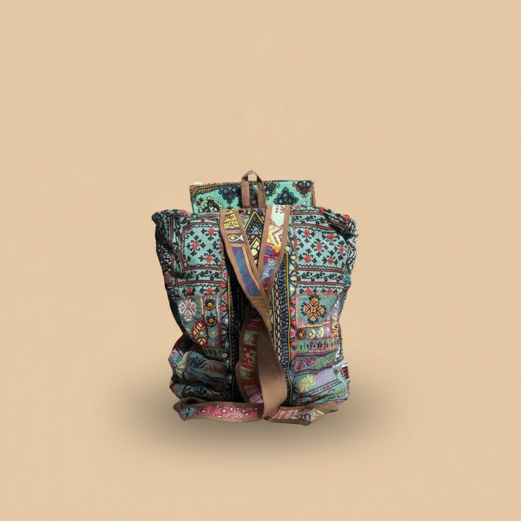 Shell Tassel Handcrafted Backpack — Peacock Trail