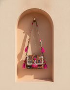 Shell Tassel Handcrafted Crossbody Bag — Gulabi Leher (Mini)