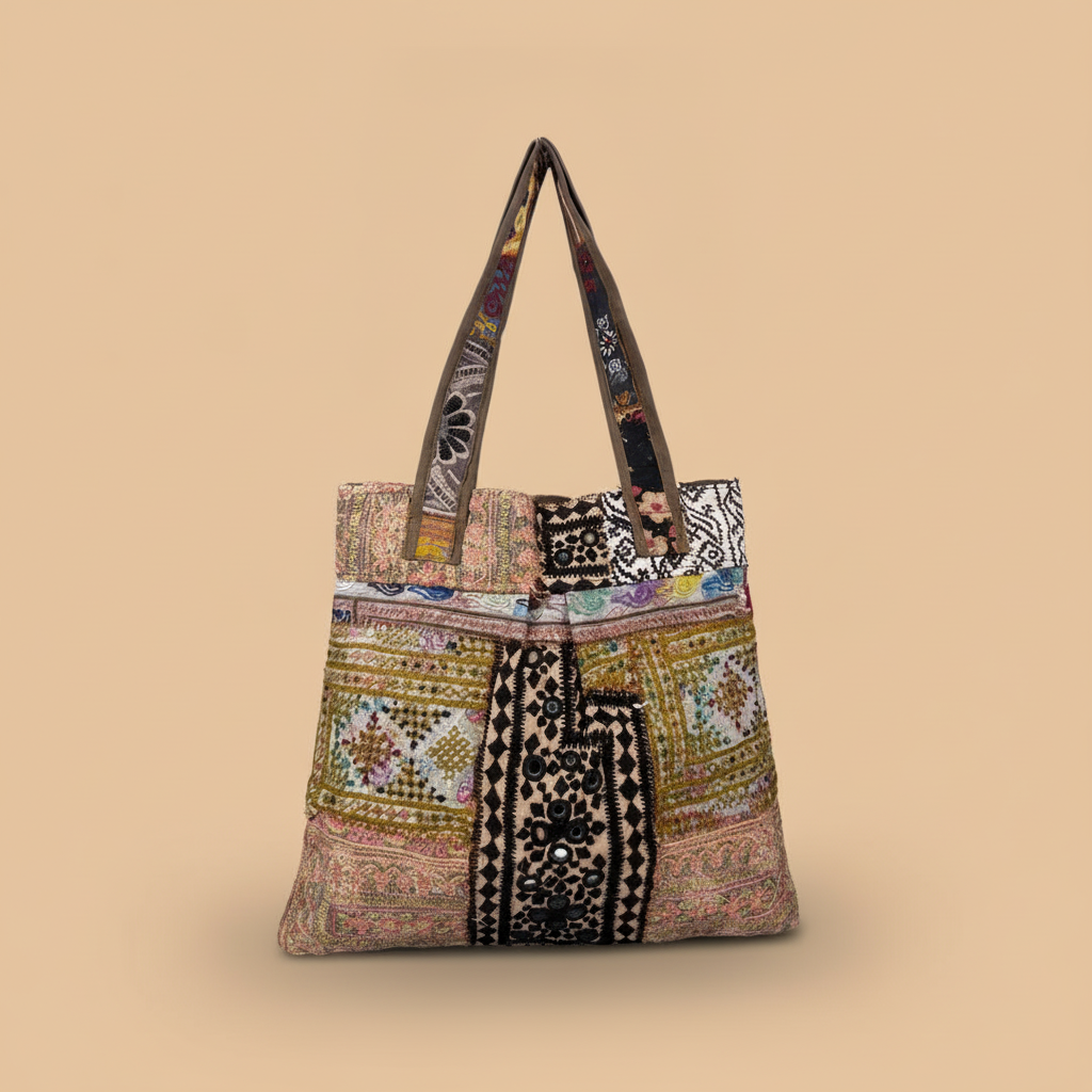 Shell Tassel Handcrafted Tote Bag — Sandstone Haveli