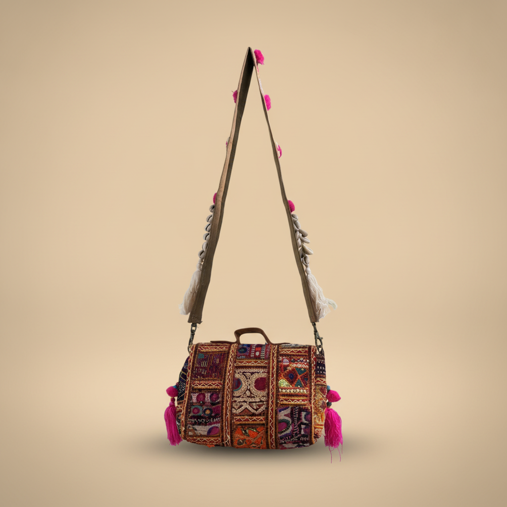 Shell Tassel Handcrafted Crossbody Bag — Chandrika (Mini)