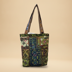 Shell Tassel Handcrafted Tote Bag — Moss Fringe