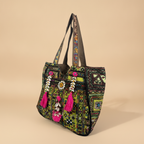 Shell Tassel Handcrafted Oversized Tote Bag — Juniper Voyage